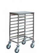 Carrello portateglie inox - Portata  8 teglie GN 1/1 cm 45x66x94h