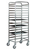 Carrello portateglie in acciaio inox - portata 20 teglie 60x40 distranza fra guide 6 cm - cm 51x80x177h