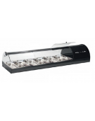 Vetrina refrigerata - apertura self service - 6 Contenitori GN 1/3 - illuminazione al led - mm 1438 x 395 x 245h