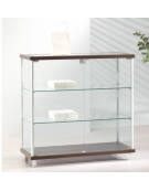 Banco vetrina con montanti in alluminio - senza luci - cm 93 x 39 x 92h