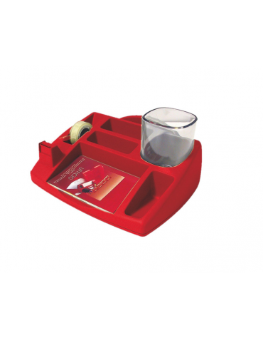 DESK OPACO  colori: rosso  cm. 23,8 x 19,8 x 7 h