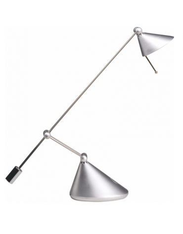 Lampada da tavolo in materiale plastico. Bracci metallici conduzione di tensione - Completo di  lampada alogena 12v 50w