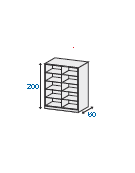 ARMADIO METALLICO A GIORNO cm. 150 x 60 x 200 h.