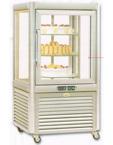 Vetrina refrigerata verticale per pasticceria Dimensioni: larghezza mm.680, profondità mm.690, altezza mm.1220.