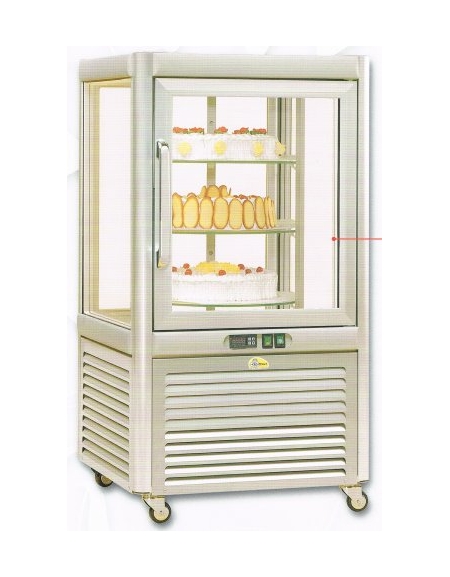 Vetrina refrigerata verticale per pasticceria Dimensioni: larghezza mm.680, profondità mm.690, altezza mm.1220.