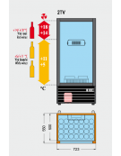 Vetrina refrigerata per vini doppia tempreatura