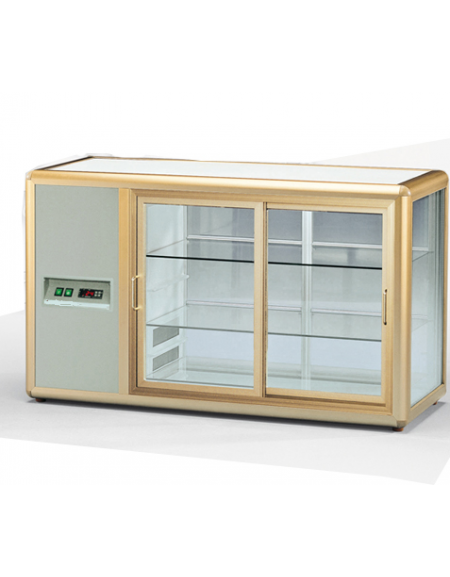 Vetrinetta espositiva refrigerata colore bronzo mm 1200x543x715h