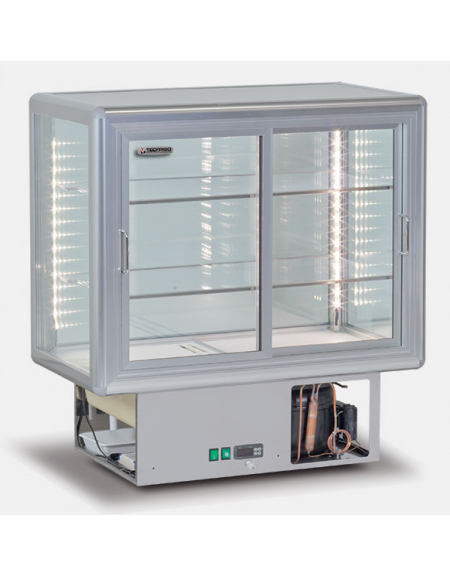 Vetrinetta espositiva refrigerata ventilata mm 730x528x930h - Espositori  vetrine fredde refrigerate - Espositori / vetrine da ba