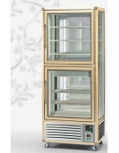 Vetrina verticale a 2 camere separate, DOPPIA refrigerazione STATICA mm 810x643x2020h