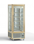 Vetrina espositiva verticale refrigerata con ripiani a griglie mm 700x770x1810h