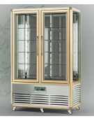 Vetrina espositiva verticale refrigerata con ripiani in cristallo mm 1150x660x1810h