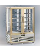 Vetrina espositiva verticale refrigerata con ripiani a griglie mm 1350x770x1810h