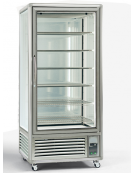 Vetrina espositiva verticale refrigerata con ripiani a griglie mm 900x690x1900h