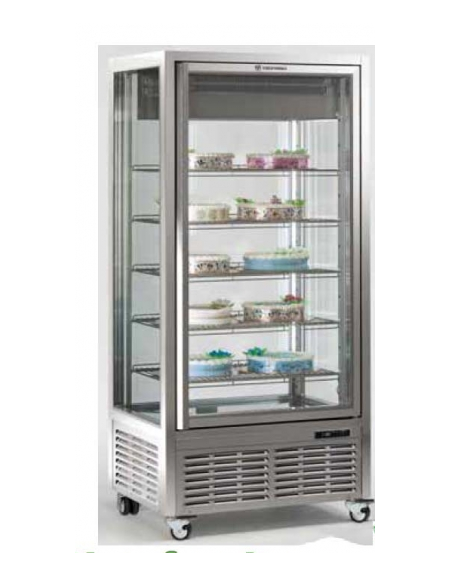 Vetrina verticale con refrigerazione STATICA adatta per pasticceria, mm 900x680x1910h