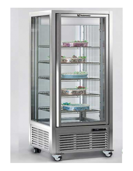 Vetrina verticale con refrigerazione VENTILATA adatta per gelateria e pasticceria, mm 900x680x1910h