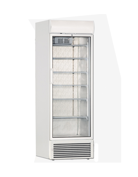 Vetrina espositiva verticale refrigerata con ripiani a griglie mm  680x655x2090h