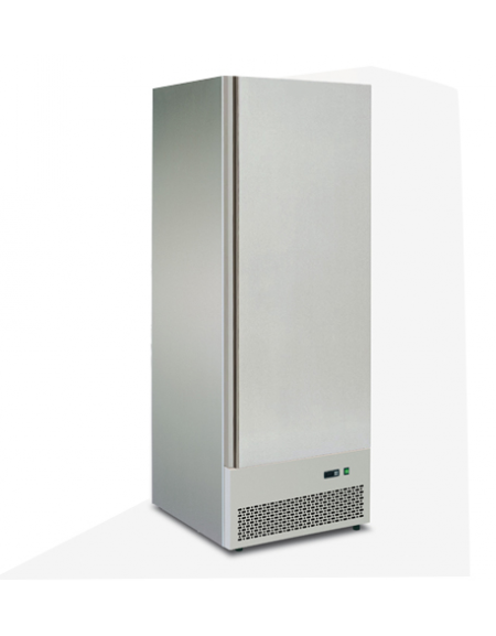 Armadio refrigerato GN2/1 ventilato con interni ed esterni in acciaio inox  mm 680x880x1980h