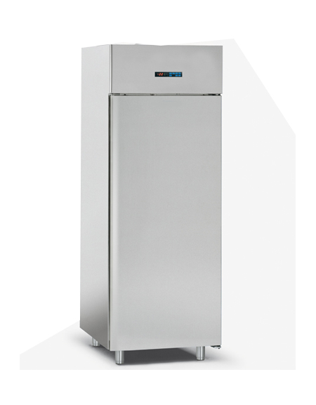 Armadio refrigerato GN2/1 ventilato con interni ed esterni in acciaio inox, 810x1040x2090h