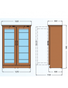 Cantinetta per vini statica, temperatura +6° +16° C mm 1325x650x1880h