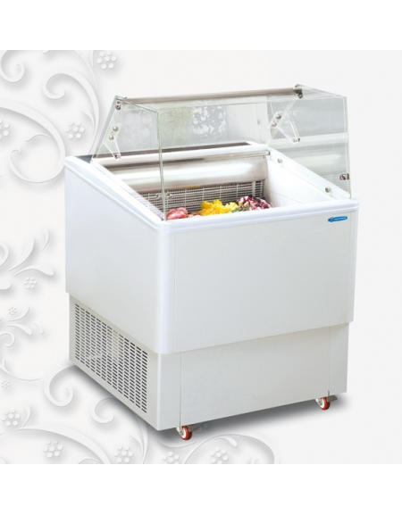 Vetrina Refrigerata per Gelato CM Bassa Temperatura -20°/- 22°C Capacità 6 Vaschette + Riserva mm 1194x670x1280h