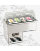 Vasca Refrigerata da Incasso per Gelato Tec - Temperatura 12°/-14°C - Capacità 4 Vaschette - mm 945x580x820h