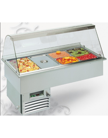 Vasca da incasso refrigerata gastronomia capacità 3 vasche Gn1/1 mm L1122xP792xH562