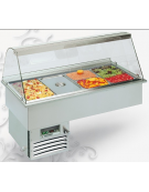 Vasca da incasso refrigerata gastronomia capacità 6 vasche Gn1/1 mm