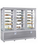 VETRINA GELATERIA TRIPLA VERTICALE STATICA 3 PORTE CON 3 MOTORI CM 205X62X186H