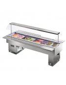 Carrello buffet espositivo refrigerato ventilato mm 1505x750x1520h