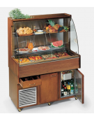 carrello murale Buffet espositore refrigerato Refrigerazione statica mm L1430xP750xH1740