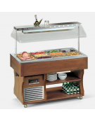 Buffet Bagnomaria per Gastronomia - Temperatura +30°/ +70°C - 6 Bacinelle mm 2060x750x1524h