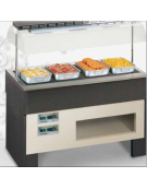 Isola Calda per Gastronomia - 2 Piastra - Potenza Piastre in Vetroceramica 1200 W mm 1414x742x1528h