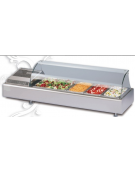 Espositore Da Banco refrigerato Bacinelle GN (tutti i formati GN H MAX. 10 cm) mm L1377XP380XH238