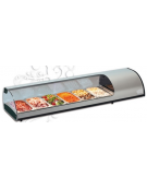 EspositoreVetrina Da Banco refrigerato bacinelle GN1/3 Cm 32,5x17,6x4 - mm L1437XP380XH255