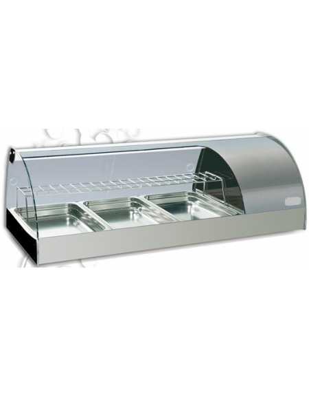 Espositore Da Banco refrigerato per sushi bacinelle GN1/3 E GN/1/1 Dim.mm L1330XP603XH441