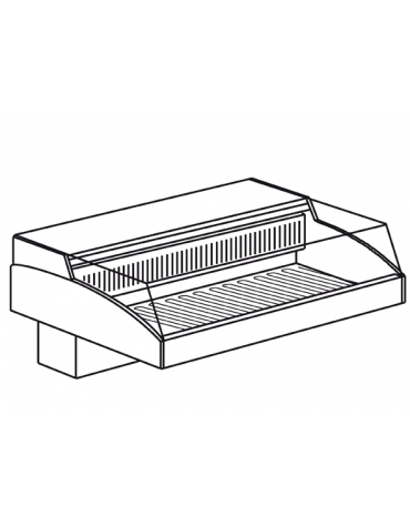 Vetrina refrigerata da appoggio Doppio evaporatore - self service mm 1256x790x575h