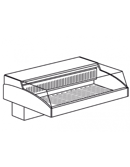 Vetrina refrigerata da appoggio Doppio evaporatore - self service mm 1506x790x575h