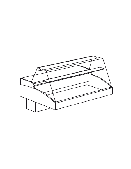 Vetrina refrigerata da appoggio Self Service mm 1972x939x296h