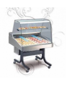 Vetrina refrigerata da appoggio statica per pasticceria mm 906x1018x702h