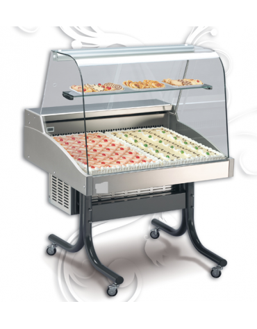 Vetrina refrigerata da appoggio statica per pasticceria - mm 906x866x962h