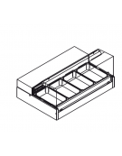 Vetrina refrigerata statica da appoggio vetro diritto per gastronomia mm 1072x960x615h