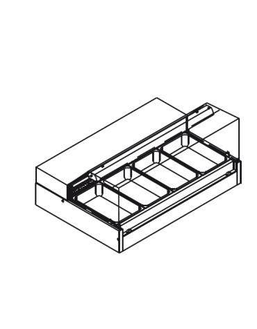 Vetrina refrigerata statica da appoggio vetro diritto per gastronomia mm 1072x960x615h