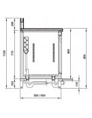 Retrobanco refrigerato 3 sportelli motore interno da cm. 200