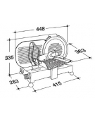 Affettatrice a gravità domestica lama 22 con affilatoio fisso