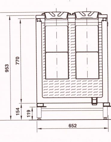 Banco N° 8+8 Pozzetti gelati - A GLICOLE (Carapine incluse)