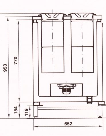 Banco N° 6+6 Pozzetti gelati - VENTILATO