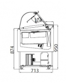 Vetrina gelati ventilata N° 7+7 vaschette da Lt. 4,75