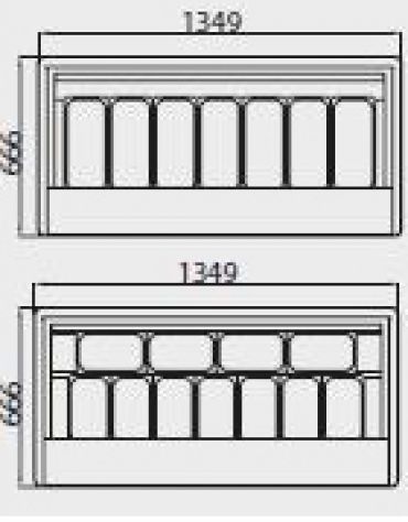 Vetrina gelati ventilata N° 7 vaschette da Lt. 5