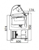 Vetrina gelati ventilata N° 9 vaschette da Lt. 5