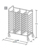 Carrello portavassoi - Portata 30 vassoi GN